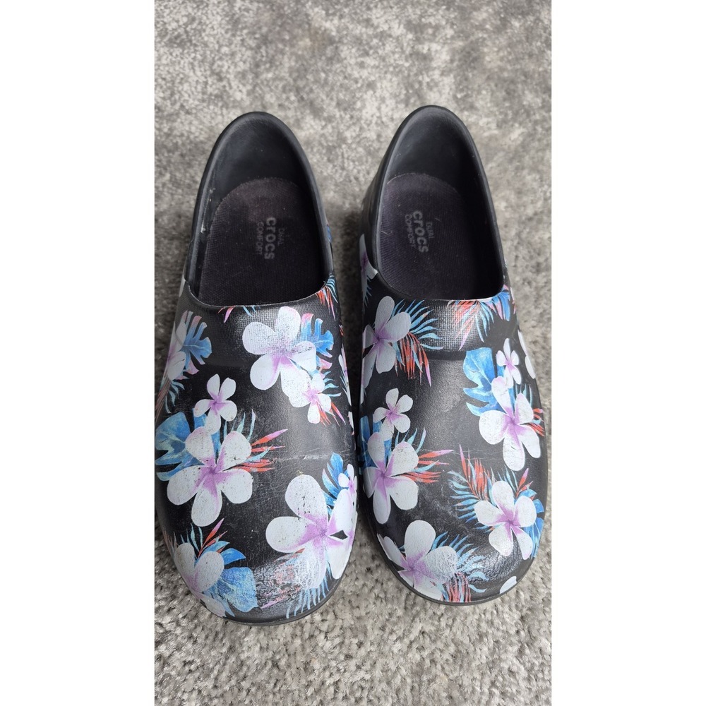 Crocs Neria Pro II Black Slip Resistant Work Clogs Shoes Women's Size 6W